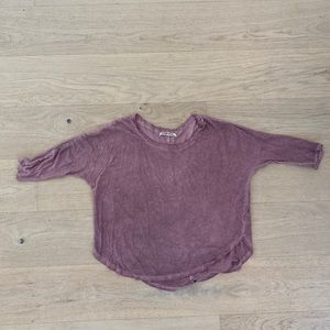 Groceries apparel, GOTS certified organic oversized tee with 3/4 sleeve.